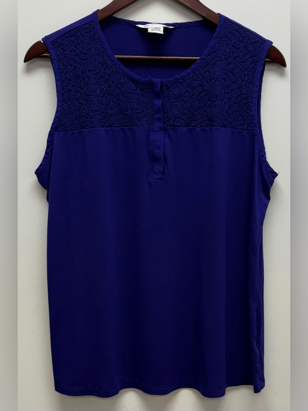 4 for $25 💙 Liz Claiborne Deep Purple Sleeveless Blouse XL 💙